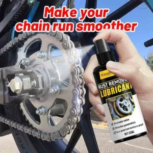 KineShineX bicycle chain lubricant and rust remover for mountain bike maintenance and smooth operation