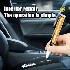 KineShineX car interior and exterior plastic scratch repair pen for quick touch-up of dashboard, buttons, and handles