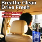 KineShineX car interior cleaner spray instantly removes vomit, fish, and other stubborn odors from seats and floor mats.
