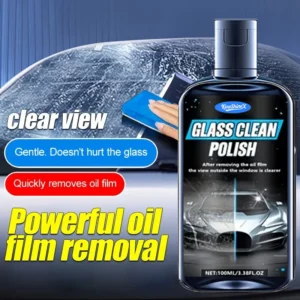Car Windshield Oil Film Remover Polish Kit with Sponge for clear driving visibility and hydrophobic protection