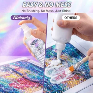 KineShineX transparent diamond painting sealer spray for a durable, sparkling finish on diamond art, puzzles, and home decor projects