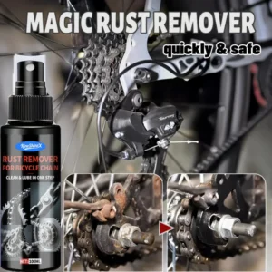 KineShineX powerful rust remover spray for cleaning and lubricating bicycle chains and metal tools in one step
