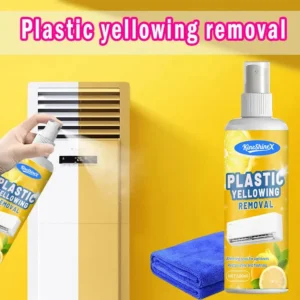 KineShineX plastic yellowing removal spray to restore shine and whiteness to faded appliances and electronics