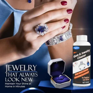 KineShineX Ultrasonic Jewelry Cleaner Solution 120ml for deep cleaning gold, silver, and watches